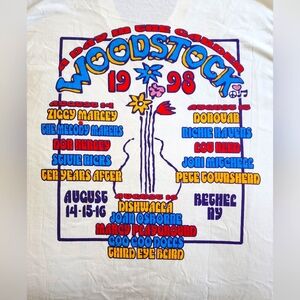Vtg Woodstock '98 T Shirt Men's XL